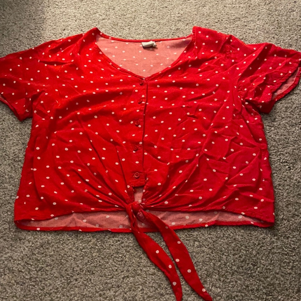 Polka Dot Paper Crane Blouse